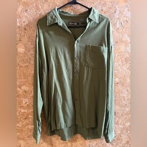 REI Women’s Button Up Green Top